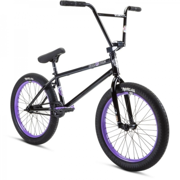Stolen 2022 SINNER FC XLT RHD 21 Black with Lavender BMX bike