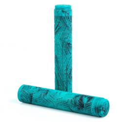 Federal Contact VEX Flangeless black with Teal Marble BMX grips