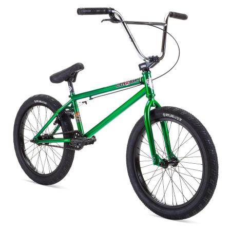 Stolen 2023 HEIST 21 Dark Green with Chrome BMX bike